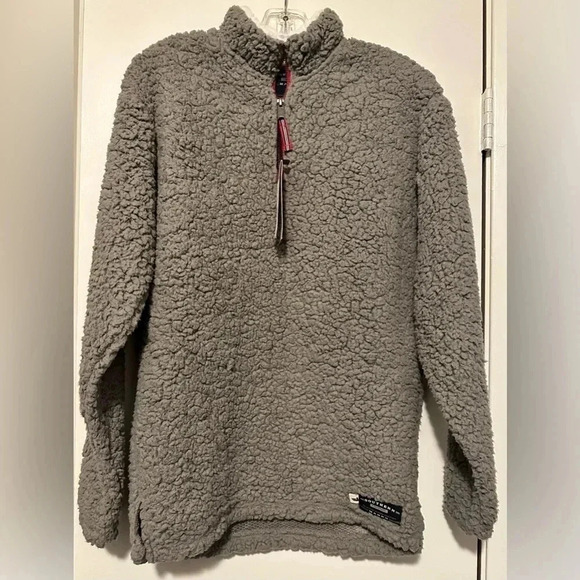 NWT Southern Marsh Appalachian Pile Pullover gray burnt taupe size XS - Picture 1 of 7
